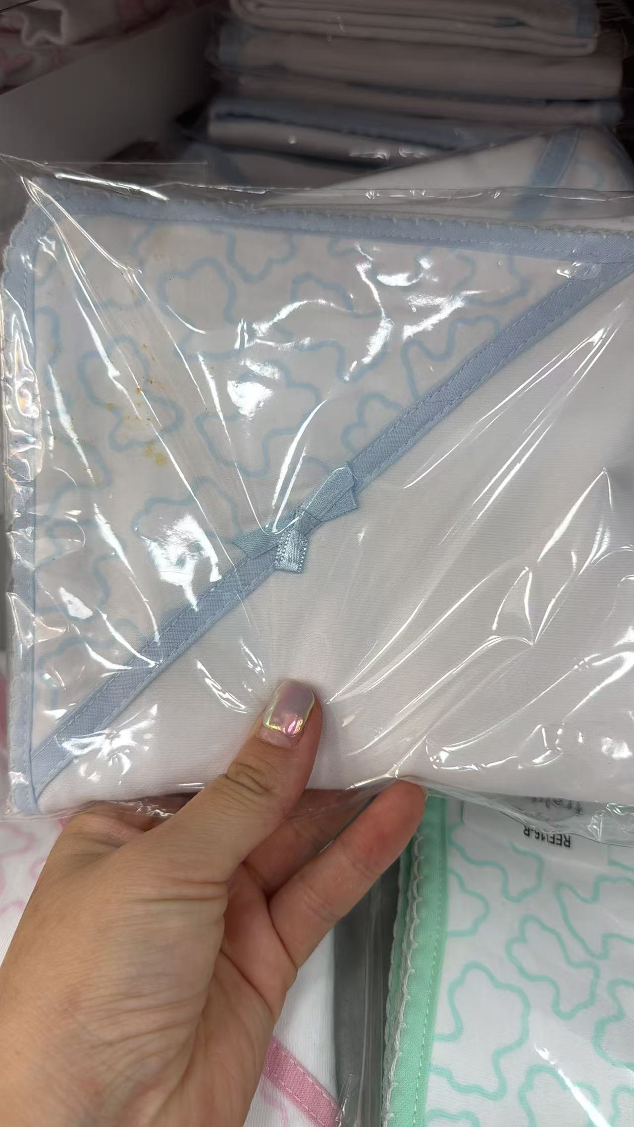 GASA DE BEBE OSITO 100% ALGODON MEDIDA 60CM*60CM