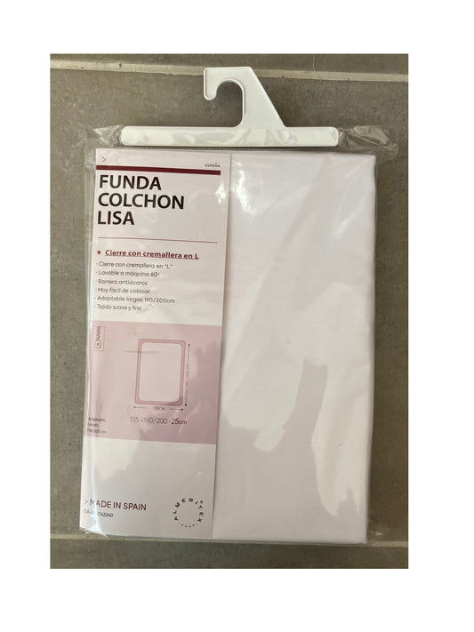 Funda De Colchón Blanca Lisa