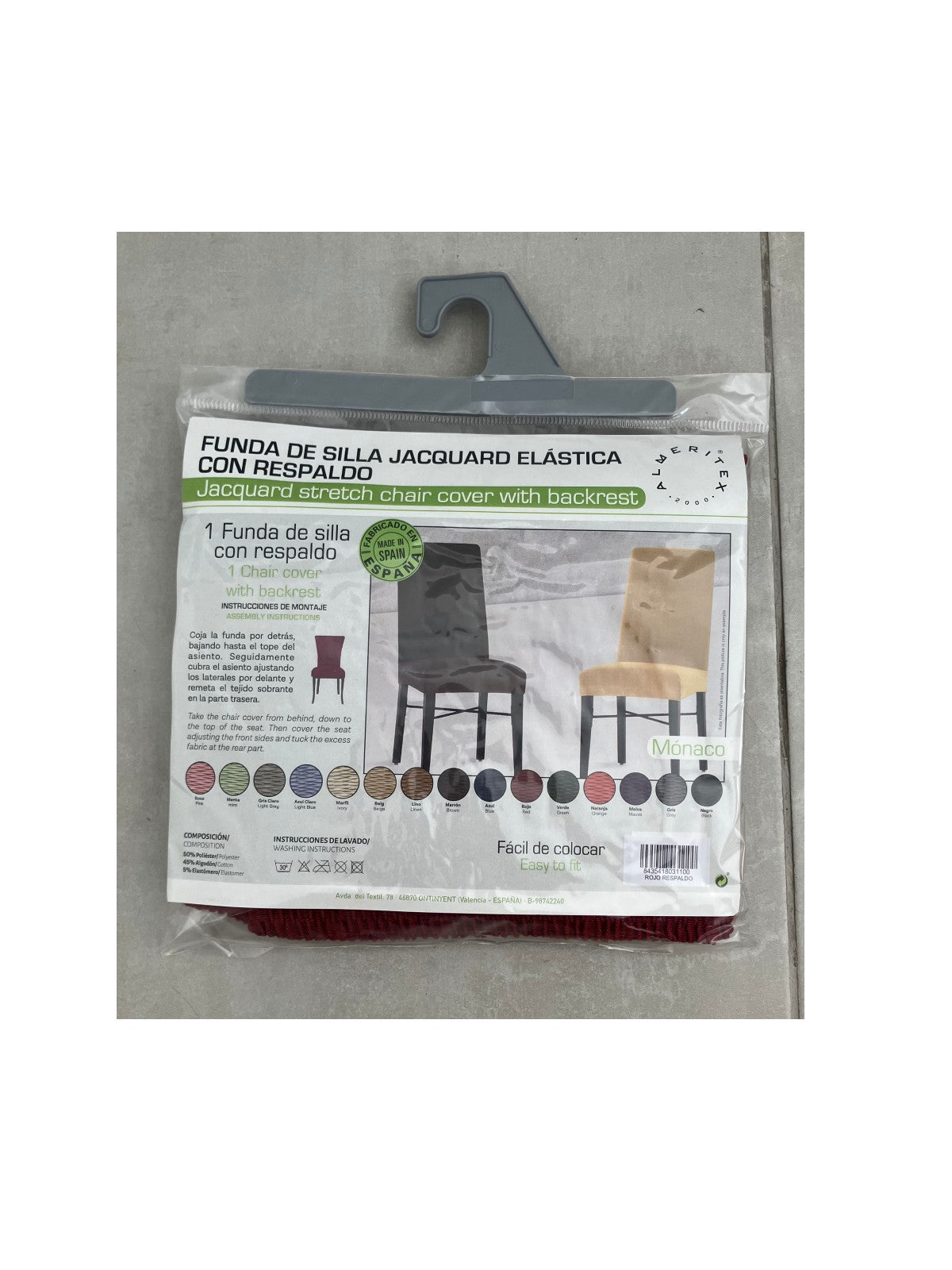 Funda Para Silla Comedor Mónaco Con Respaldo